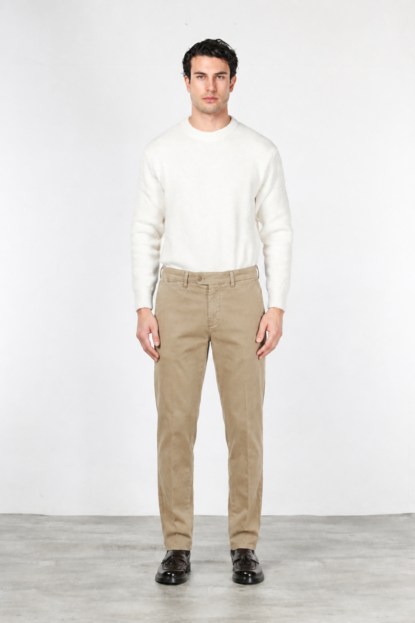 Square Work men’s chino pants in stretch bull with relaxed fit
