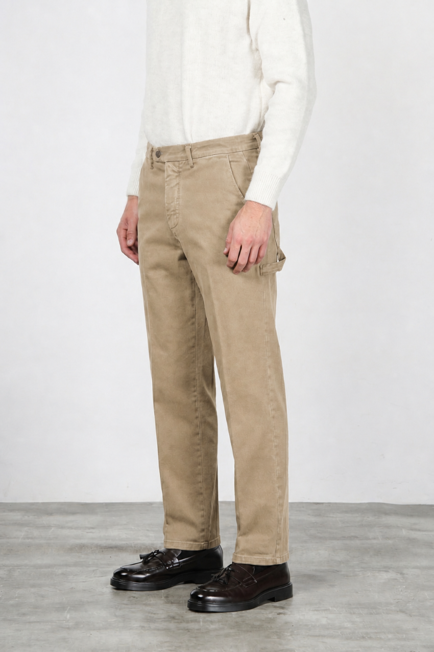 Square Work men’s chino pants in stretch bull with relaxed fit
