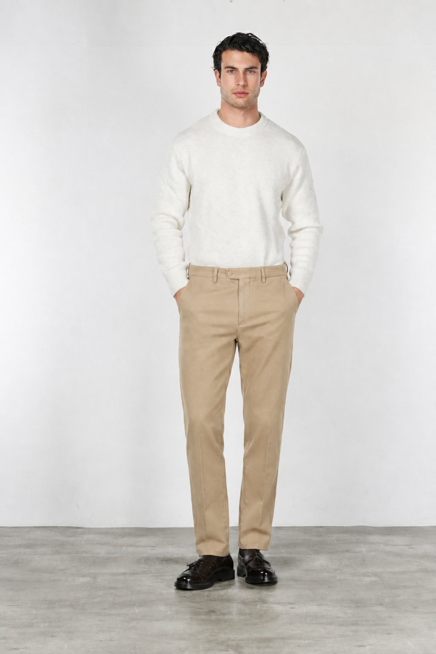 Square Work men’s chino pants in stretch bull with relaxed fit
