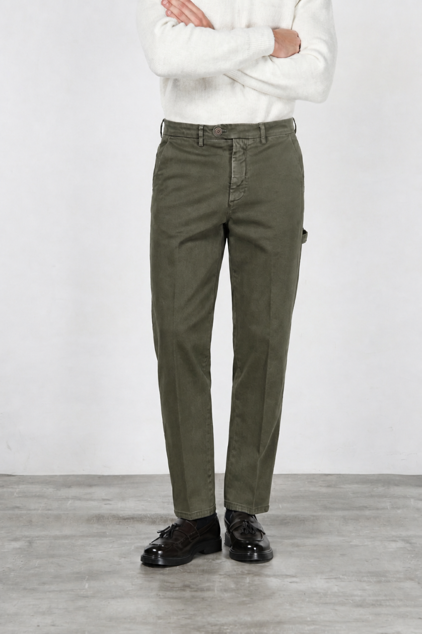 Square Work men’s chino pants in stretch bull with relaxed fit
