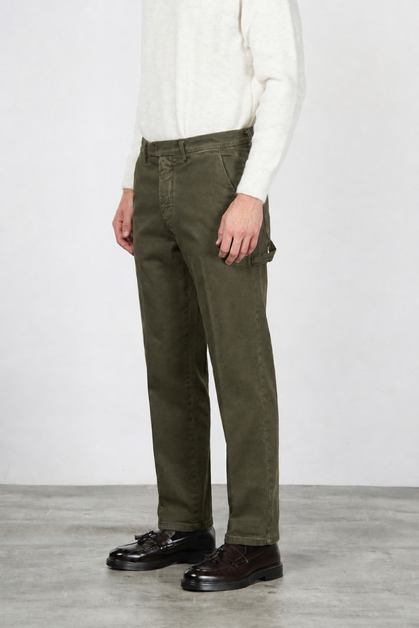 Square Work men’s chino pants in stretch bull with relaxed fit
