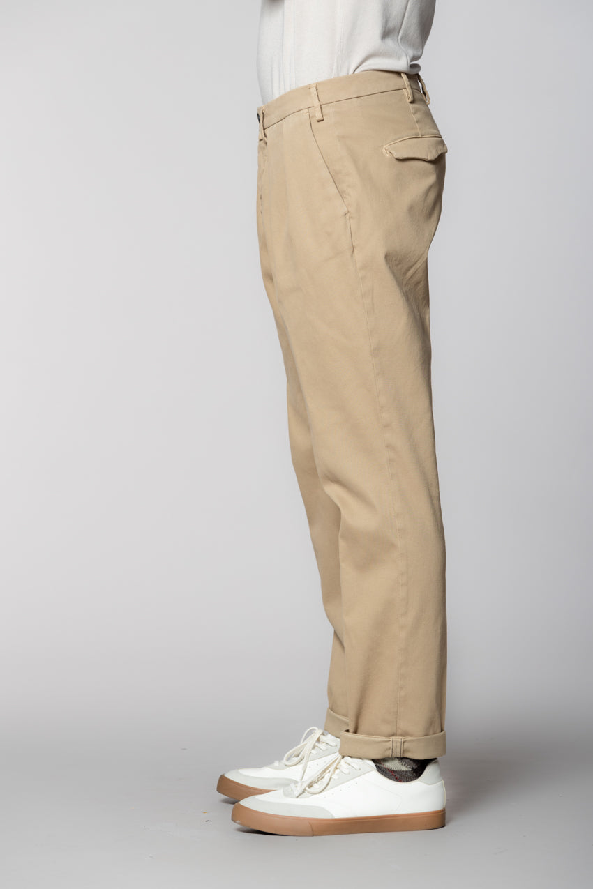 Boston 2 Pinces Herren Chinohose aus Tricot Relaxed Fit