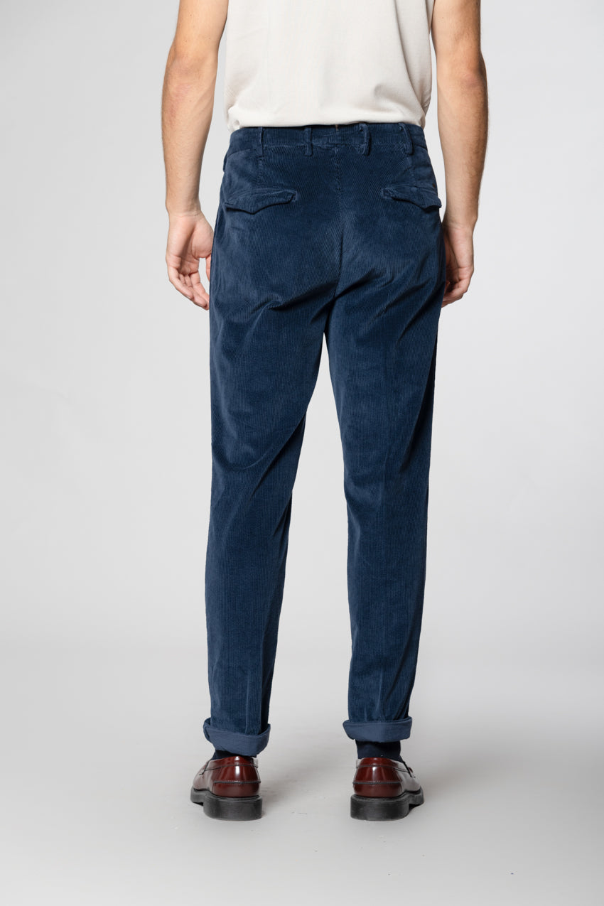 Boston 2 Pinces pantalone chino uomo in velluto 500 righe relaxed fit