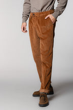 Boston 2 Pinces pantalone chino uomo in velluto 500 righe relaxed fit