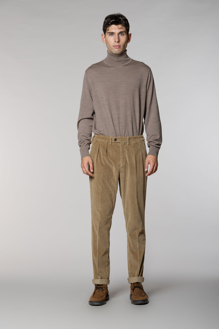 Boston 2 Pinces pantalone chino uomo in velluto 500 righe relaxed fit