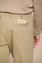 Foto 2 Boston pantalone chino uomo in gabardina tinto pezza relaxed fit