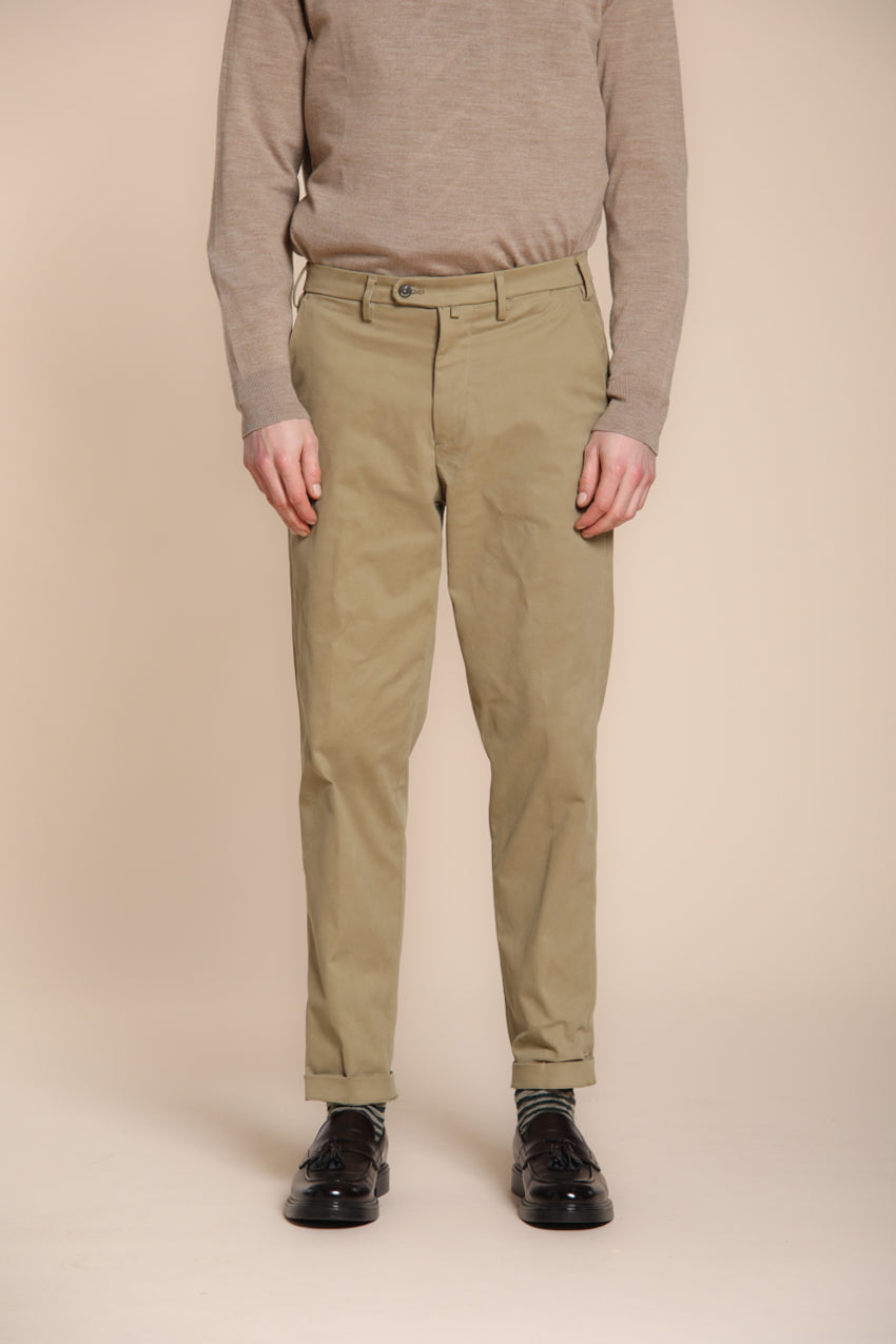 Foto 1 Boston pantalone chino uomo in gabardina tinto pezza relaxed fit