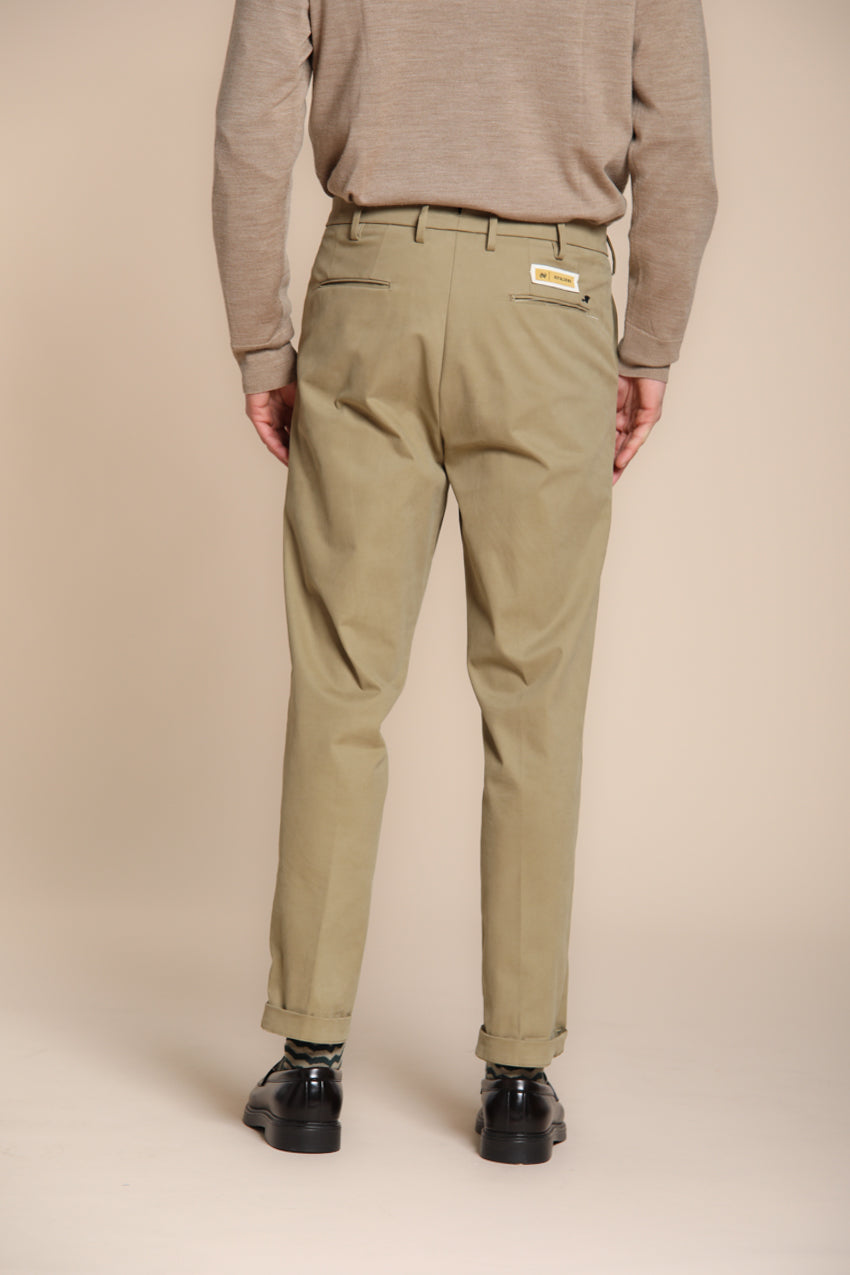 Foto 4 Boston pantalone chino uomo in gabardina tinto pezza relaxed fit