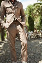 Boston pantalon chino homme en denim tissage diagonal relaxed fit