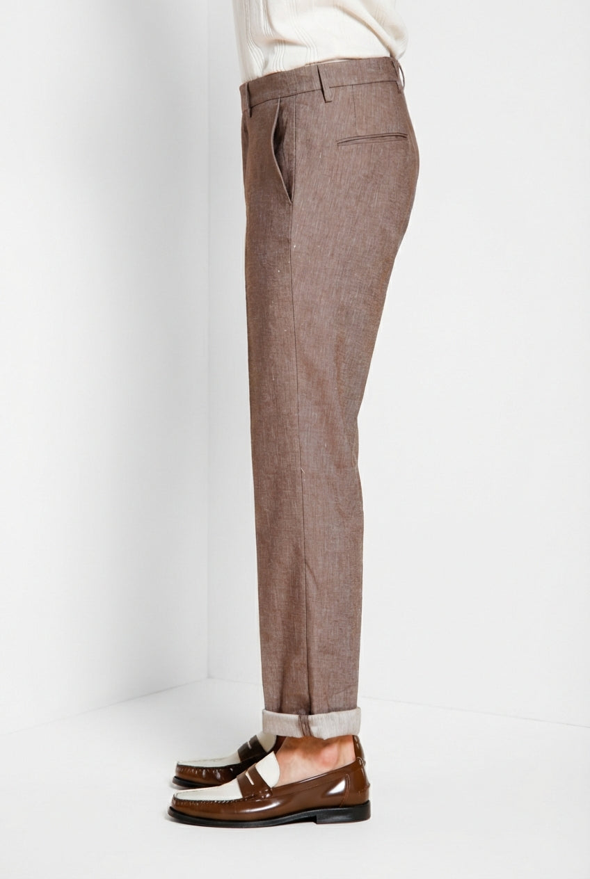 Boston pantalon chino homme en denim tissage diagonal relaxed fit