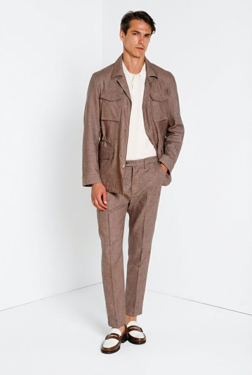 Boston pantalon chino homme en denim tissage diagonal relaxed fit