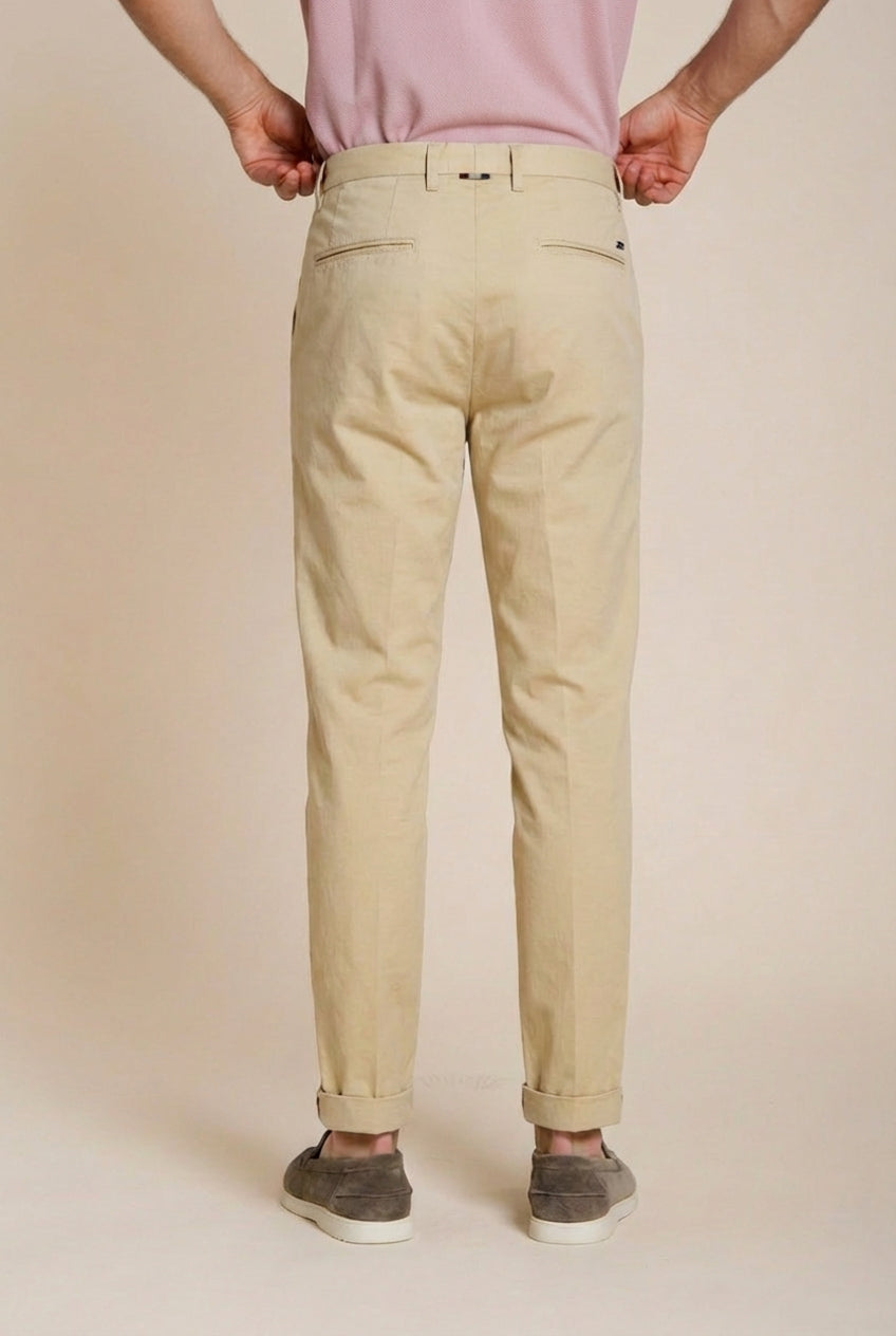 Boston men's chino pants in lightweight stretch twill relaxed fit