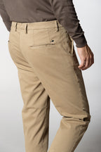 Boston pantalone chino uomo in cotone trama diagonale relaxed fit