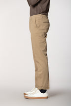 Boston pantalone chino uomo in cotone trama diagonale relaxed fit