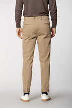 Boston pantalone chino uomo in cotone trama diagonale relaxed fit