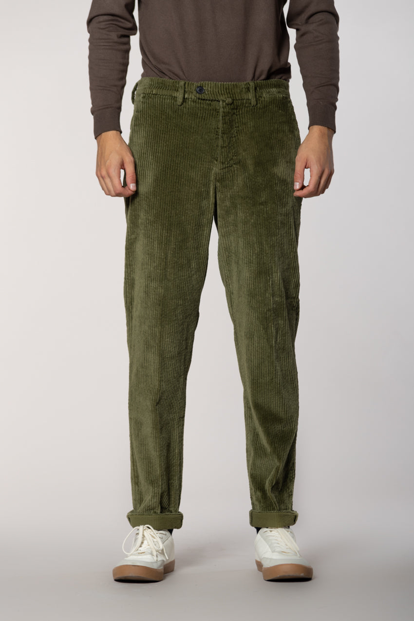 Boston pantalone chino uomo in velluto costa larga relaxed fit