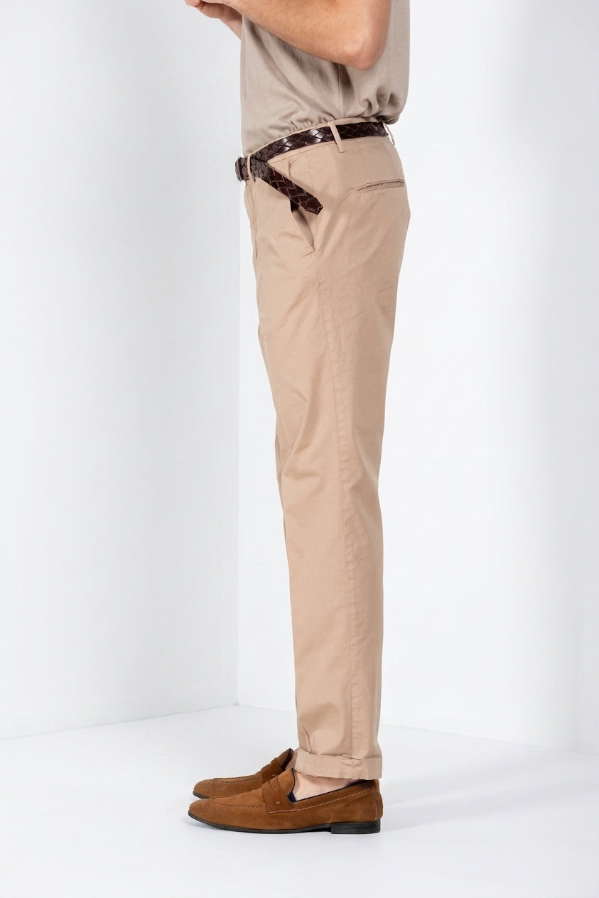 Boston pantalone chino uomo in twill leggero stretch relaxed fit