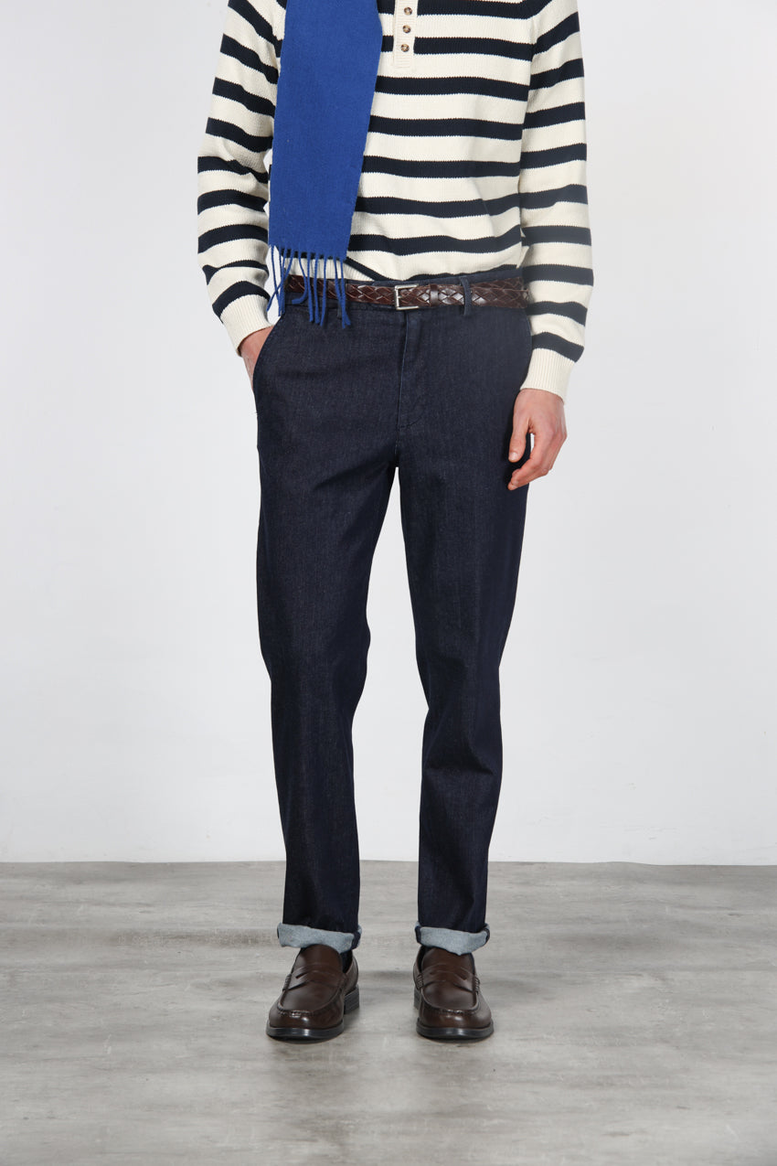 Madison pantalon chino homme en techno denim stretch carrot fit
