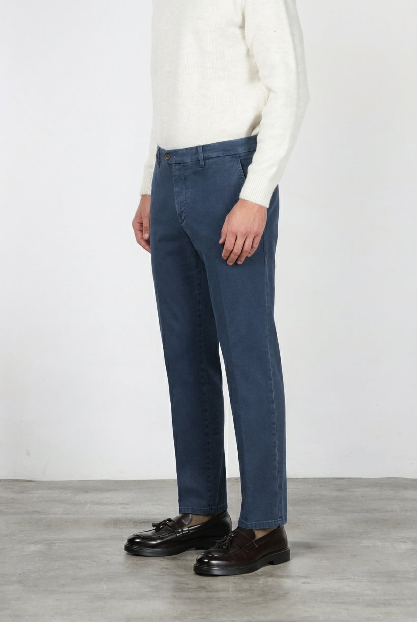 Madison pantalone chino uomo in bull stretch carrot fit
