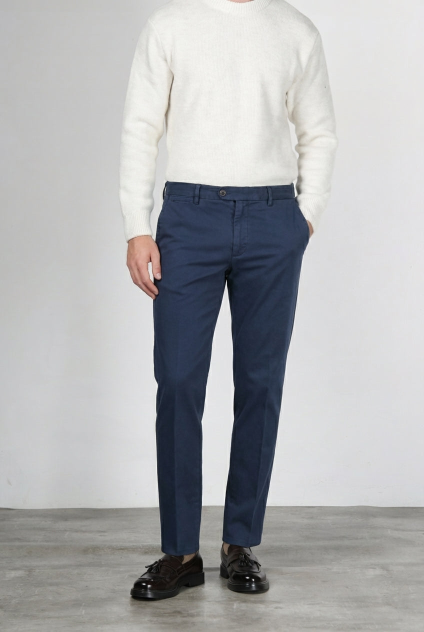 Madison pantalone chino uomo in bull stretch carrot fit