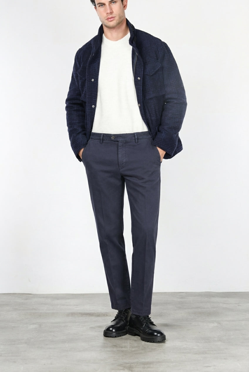 Garden men’s chino pants in stretch bull with carrot fit
