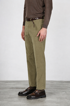 Paris pantalone chino uomo in velluto 1000 righe stretch carrot fit ①