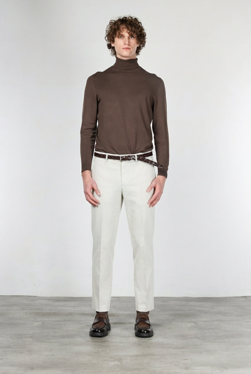 Paris men’s chino pants in 1000-wale stretch corduroy, carrot fit ①