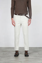 Paris pantalone chino uomo in velluto 1000 righe stretch carrot fit ①