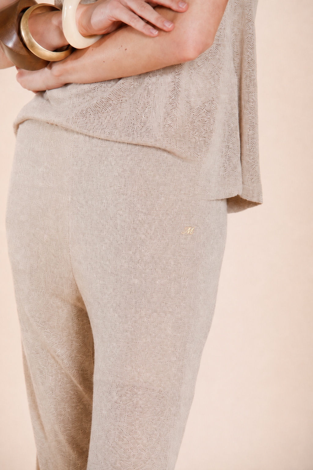 Easy Straight women's chino jogger pants in knit straight fit