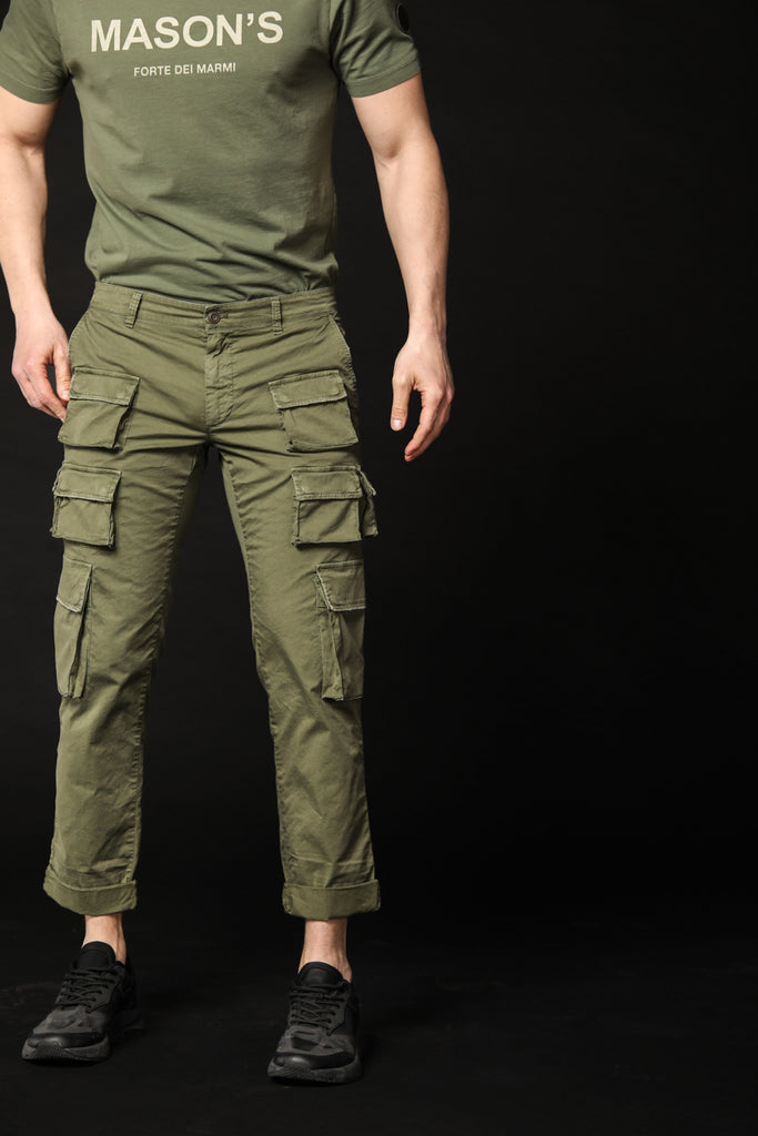 Image 1 of men's Caracas model cargo pants in green, regular fit by Mason's