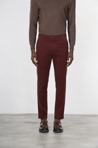 Milano chino pants for men in stretch gabardine, extra slim fit ①
