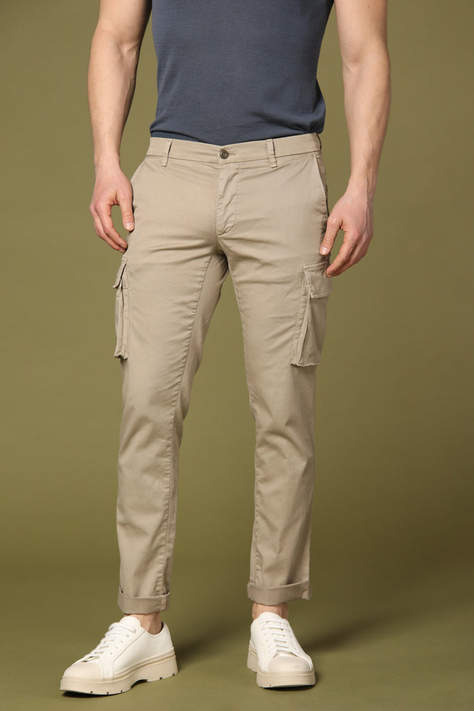Image 1 of men's Chile City model cargo pants in light stucco, regular fit by Mason's