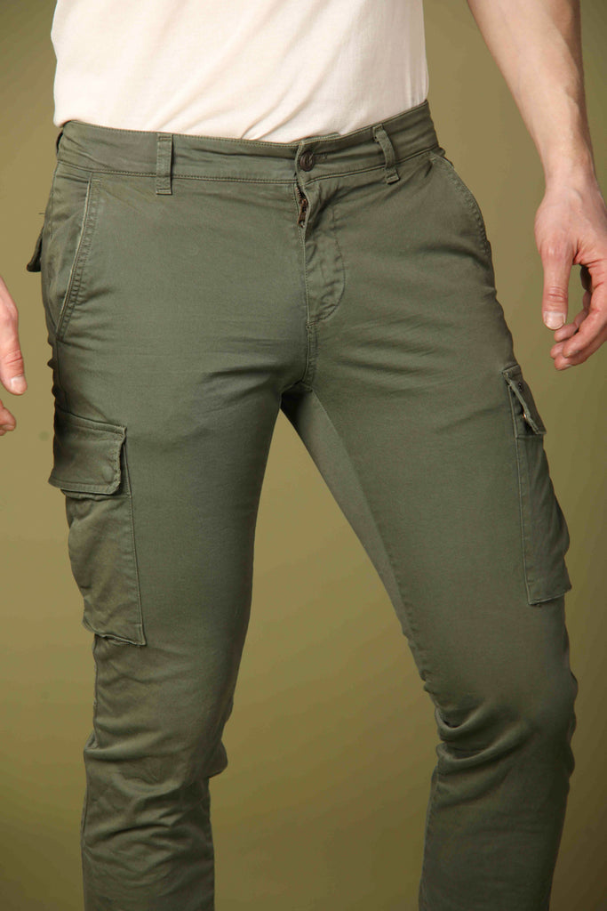 Image 1 of men's Chile model cargo pants in green, extra slim fit by Mason's