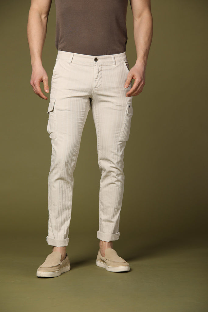 Image 1 of men's Chile model cargo pants in stucco color, extra slim fit by Mason's