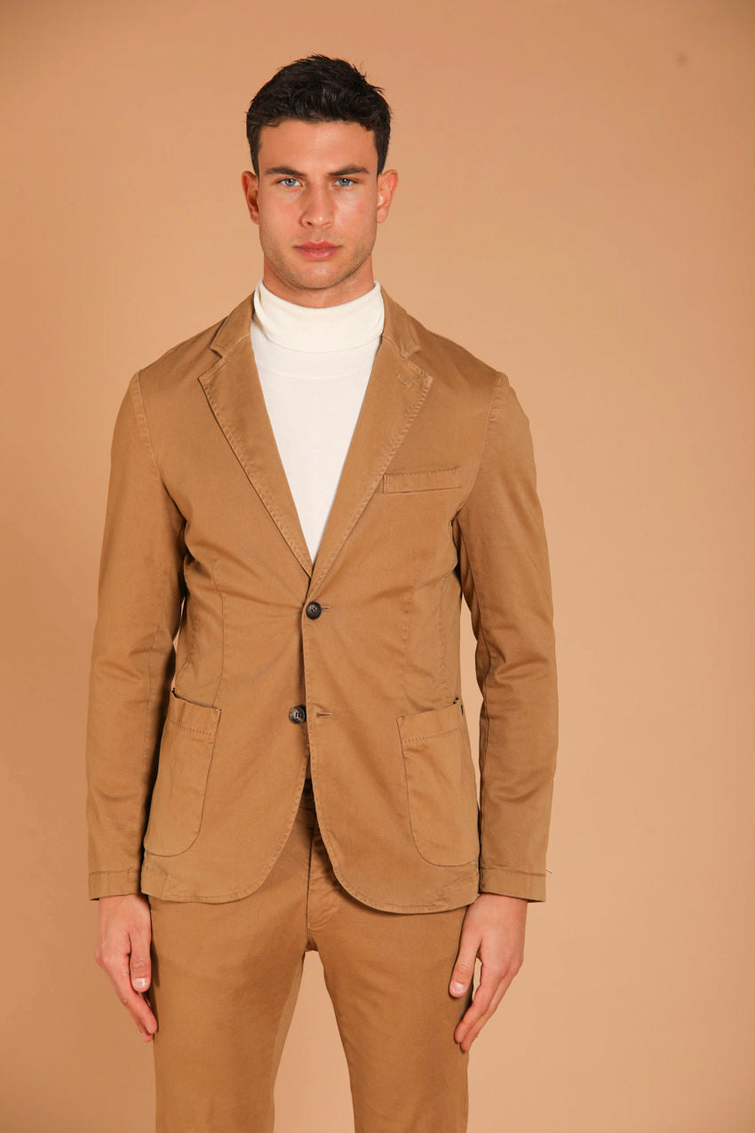 immagine 1 di blazer uomo modello Da Vinci in gabardina ci colore biscotto, regular fit di Mason's