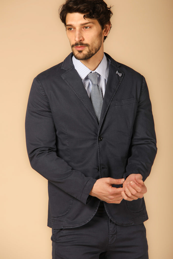 Image 1 of Mason's men's Da Vinci Summer model blazer in navy blue, regular fit