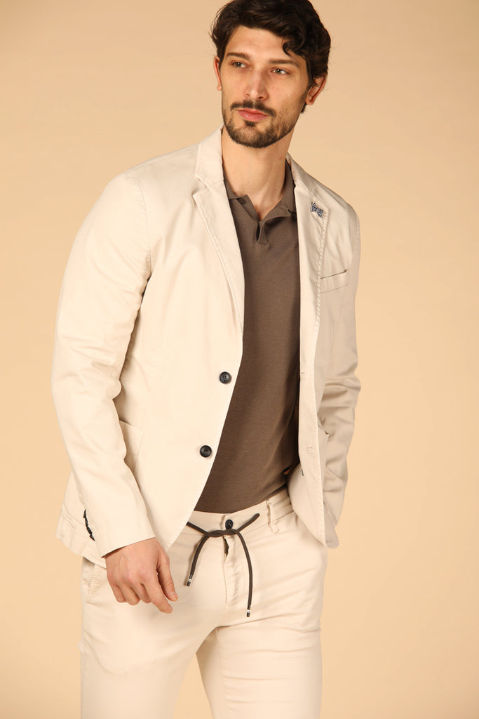 Image 1 of Mason's men's Da Vinci Summer model blazer in light stucco color, regular fit