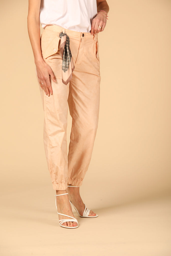 Image 1 of Women's Mason's Evita Model Cargo Pants in Pink Color, Curvy Fit