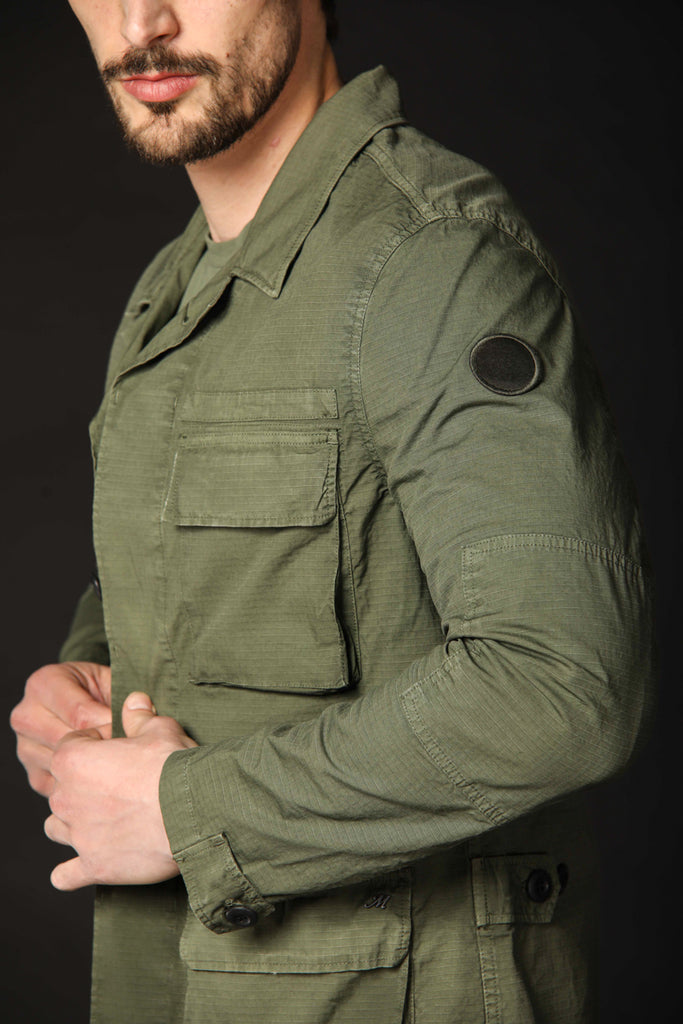 Image 1 of a men's green jacket shirt, regular fit by Mason's