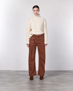 Violette pantalone chino donna in twill baloon fit ①
