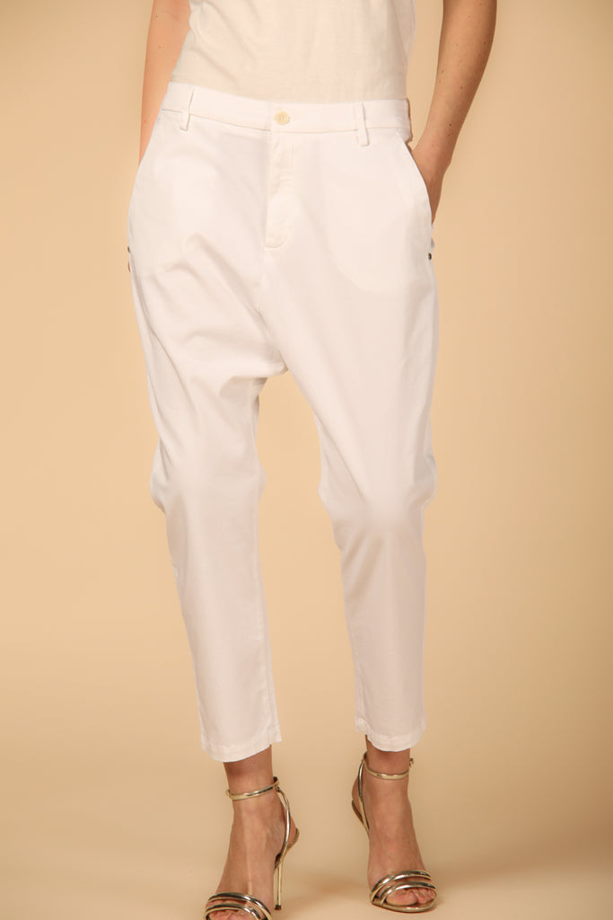 Image 1 of  Women's Mason's Malibu Model Jogger Chinos in White, Relaxed Fit