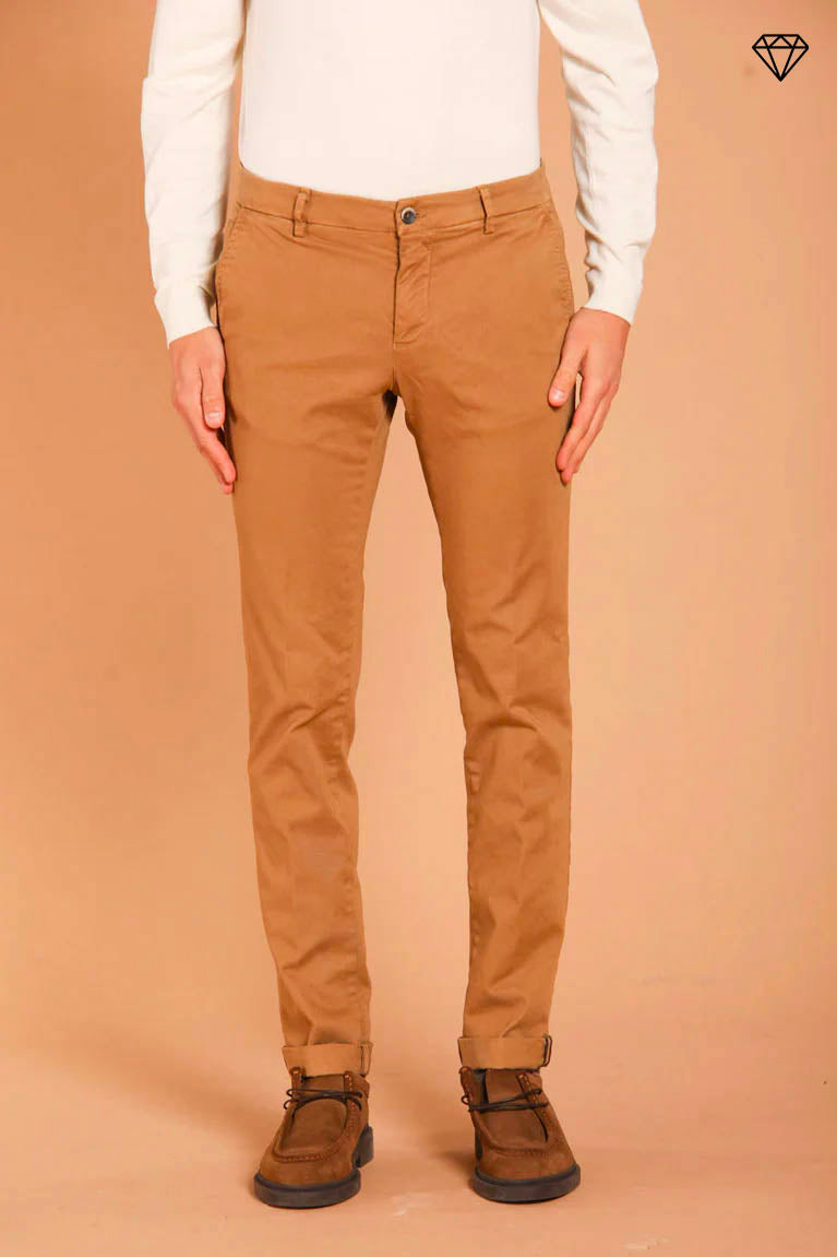 Milano men's  chino pants in gabardine stretch extra slim fit ①