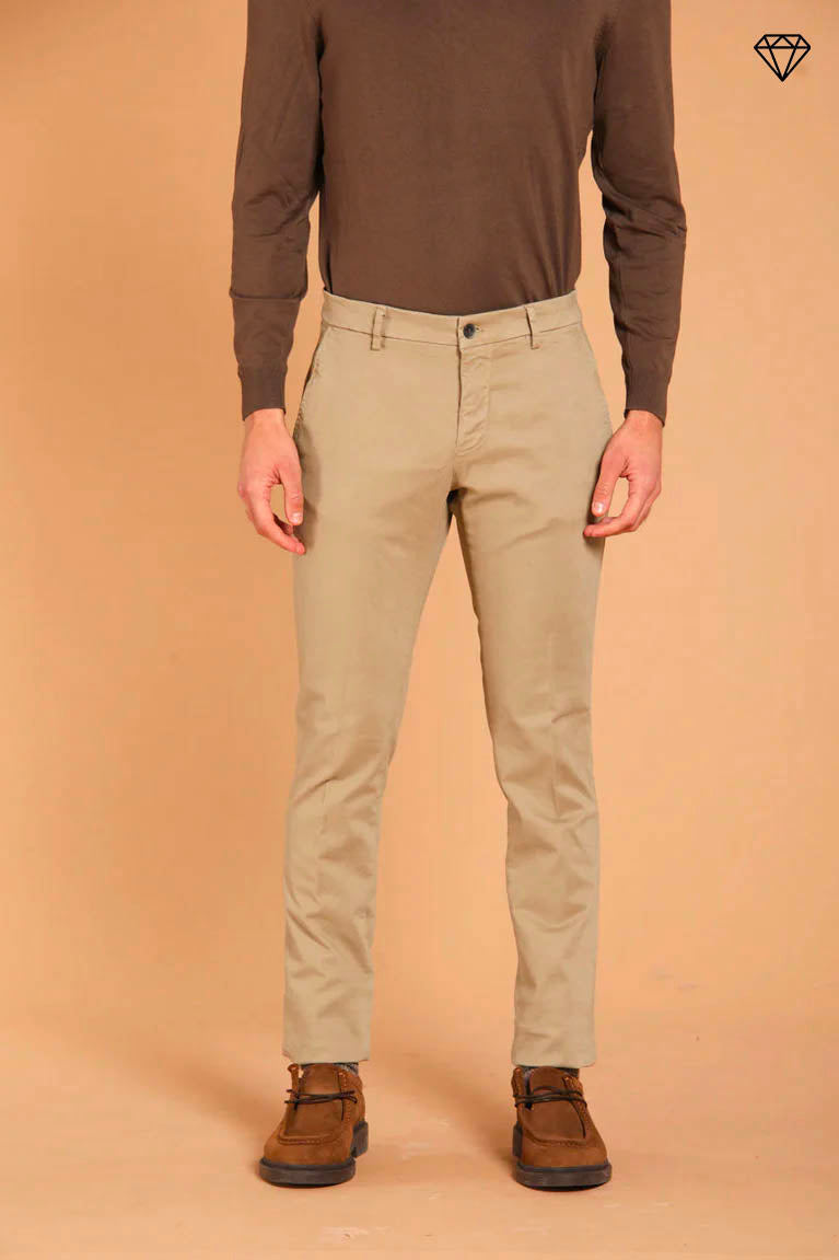 Milano Herren Chino-hose aus gabardine stretch extra slim Fit ①