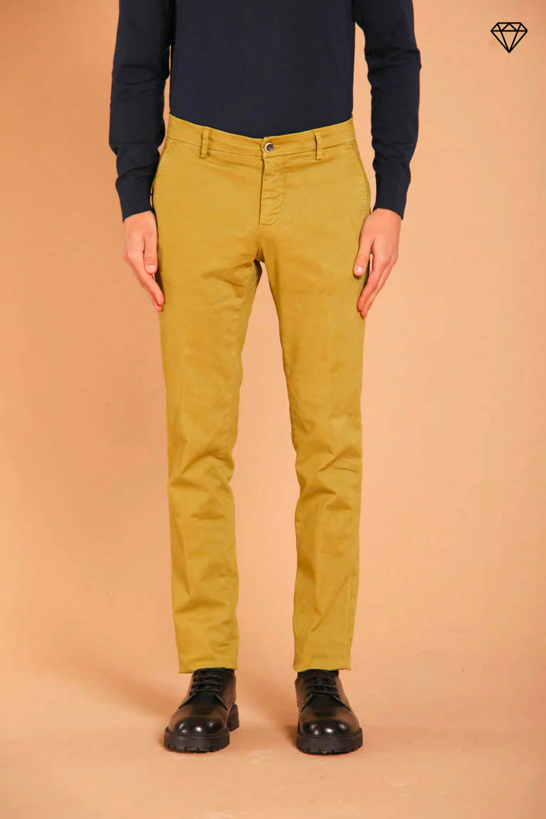 Milano men's chino pants in gabardine stretch extra slim fit ①