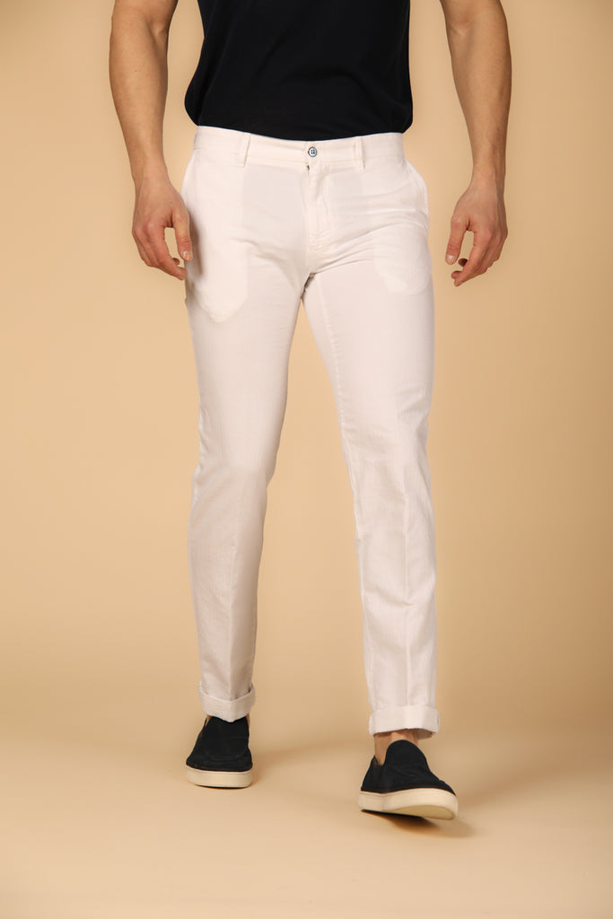 Image 1 of men's New York City model chino pants in white, regular fit by Mason's
