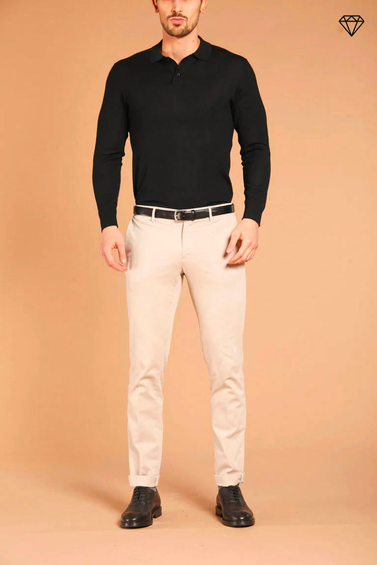 New York pantalone chino uomo in gabardina stretch regular fit ①