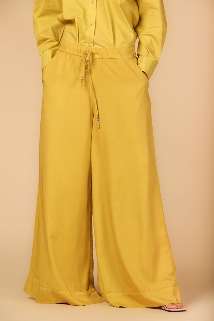 Image 1 of women's chino pants, Portofino model in yellow, relaxed fit by Mason's