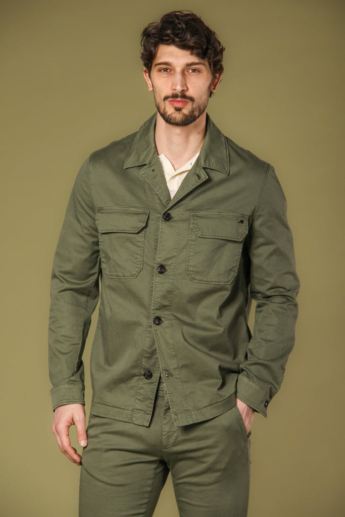 Image 1 of Mason's men's Summer model overshirt jacket in green, regular fit