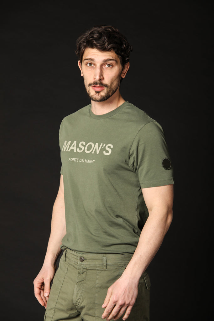 Image 1 of men's T-shirt model Tom MM in green, regular fit by Mason's