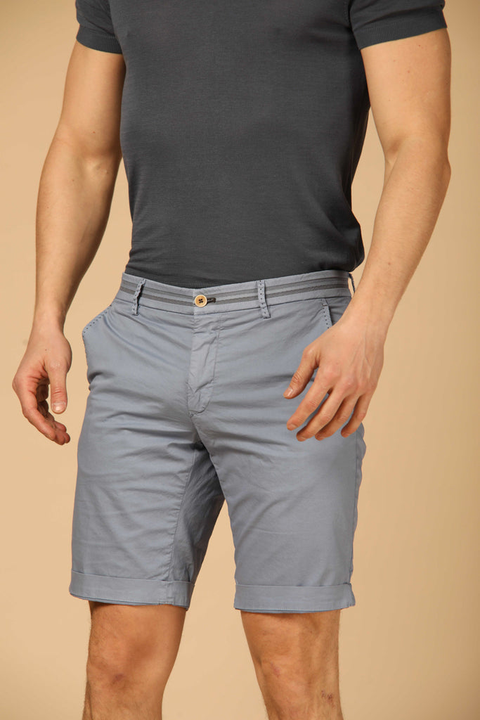 Image 1 of Mason's Torino Tapes model men's chino bermuda in azure, slim fit
